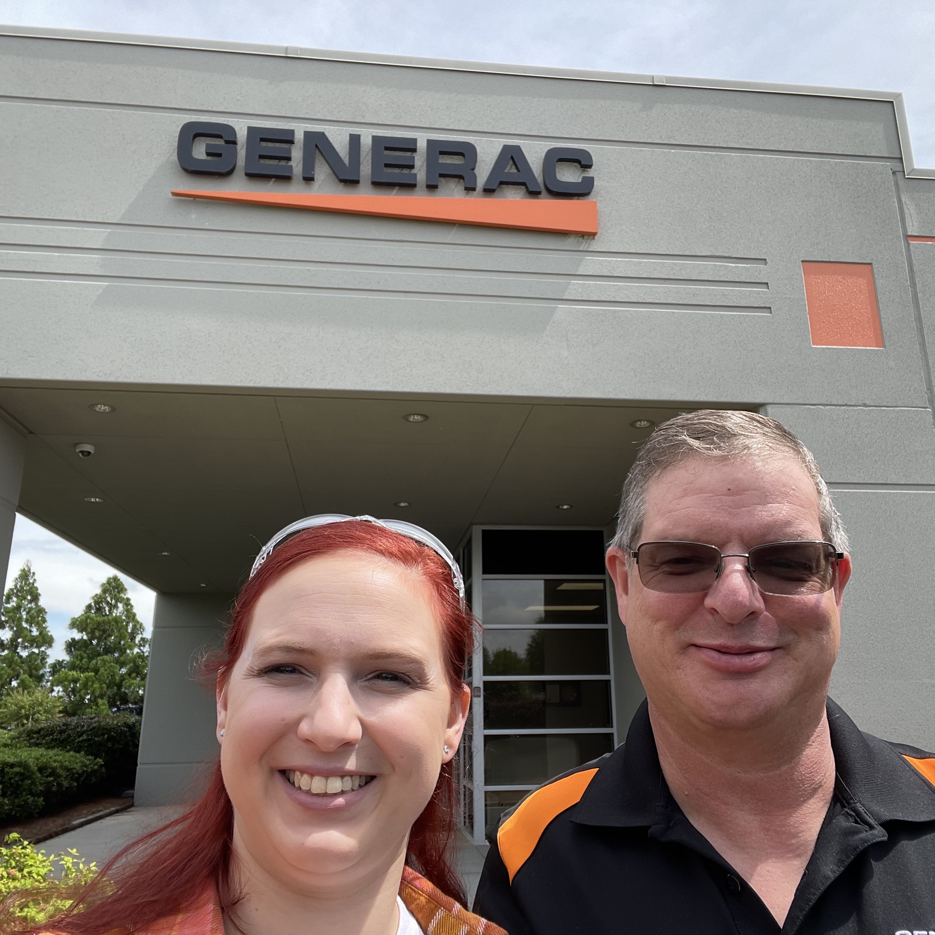 Mike and Amanda at the Generac Factory in Trenton, South Carolina